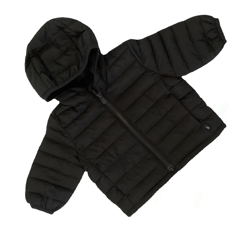 GAP Black Puffer Jacket with Hood. Sz 0-6months